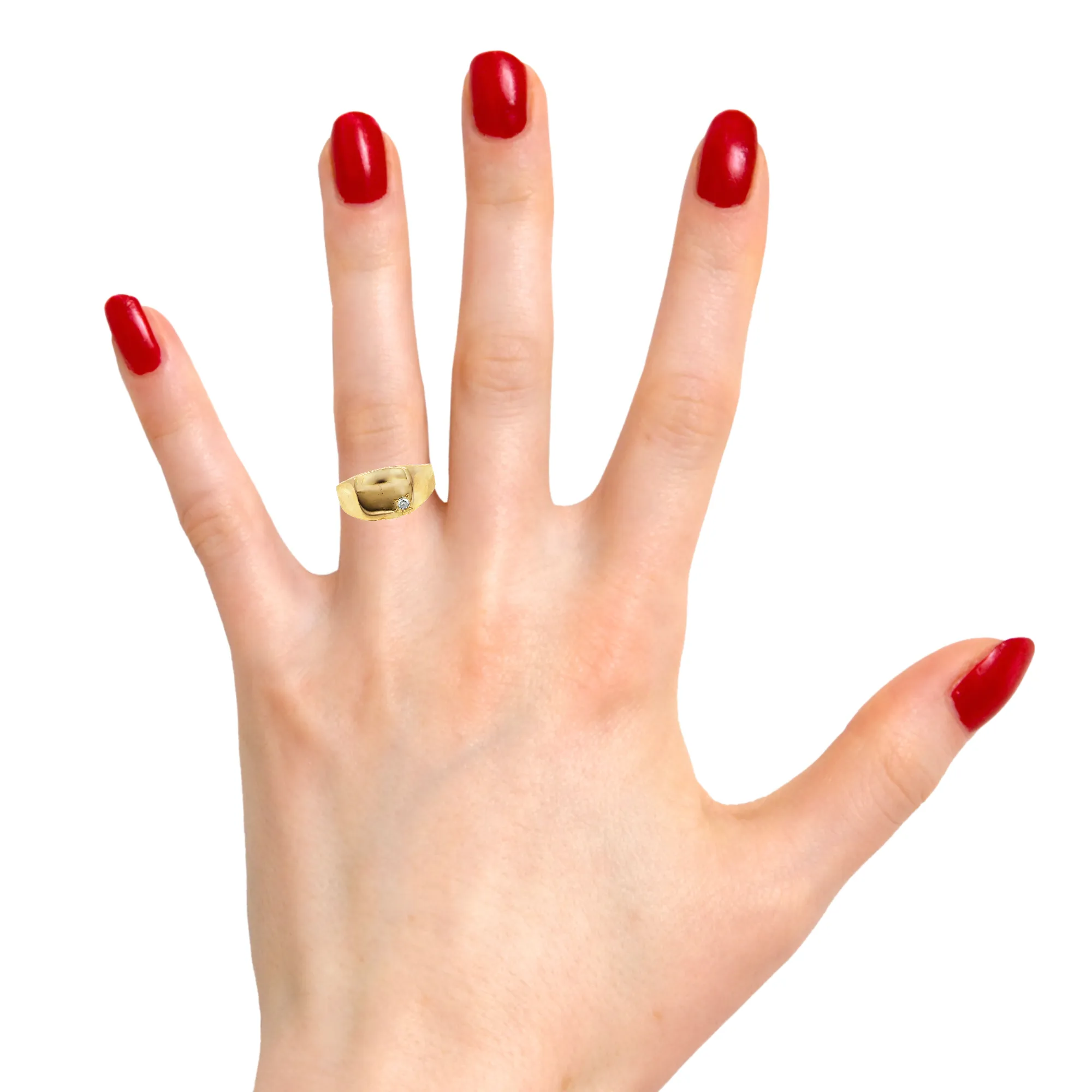 14K Gold Personalized Square Signet ring