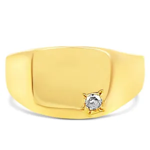 14K Gold Personalized Square Signet ring