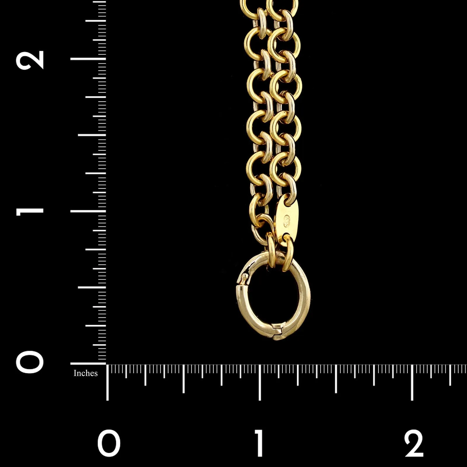 18K Yellow Gold Estate Onyx and Diamond Fish Necklace