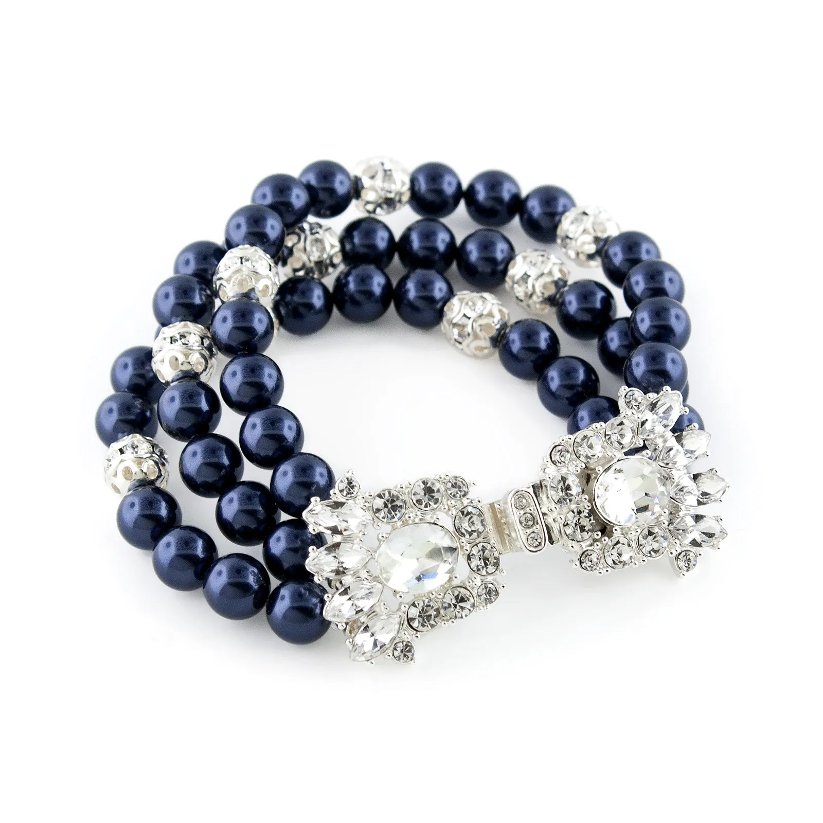 3-Row Pearl Bracelet with Fancy Clasp
