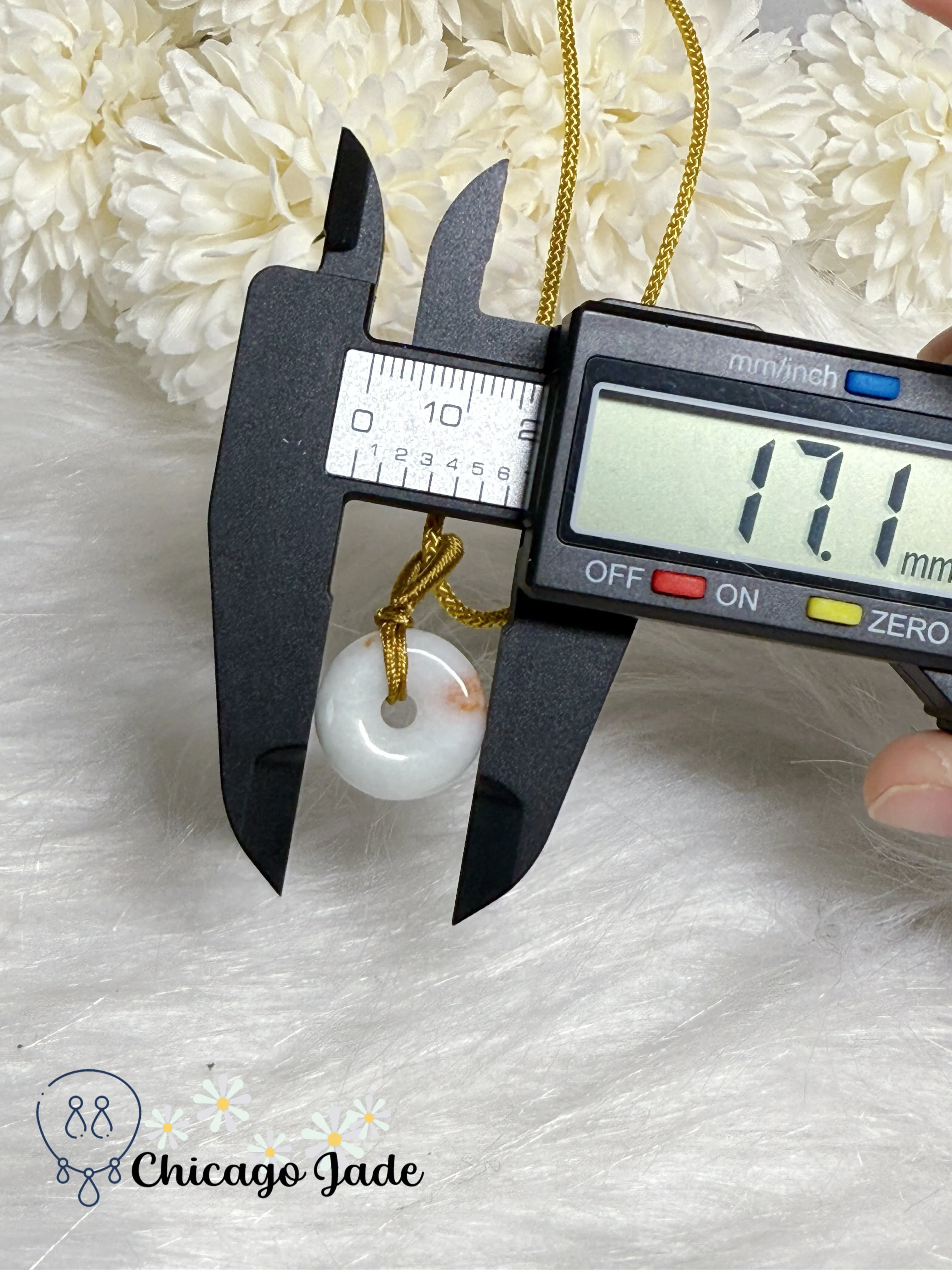 Adjustable Handmade Pingan Kou Moonlight White Grade A Type A Authentic Burma Brings Good Luck and Safety