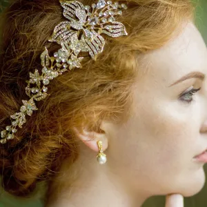 Ariel, Gold & Pearl Drop Earrings