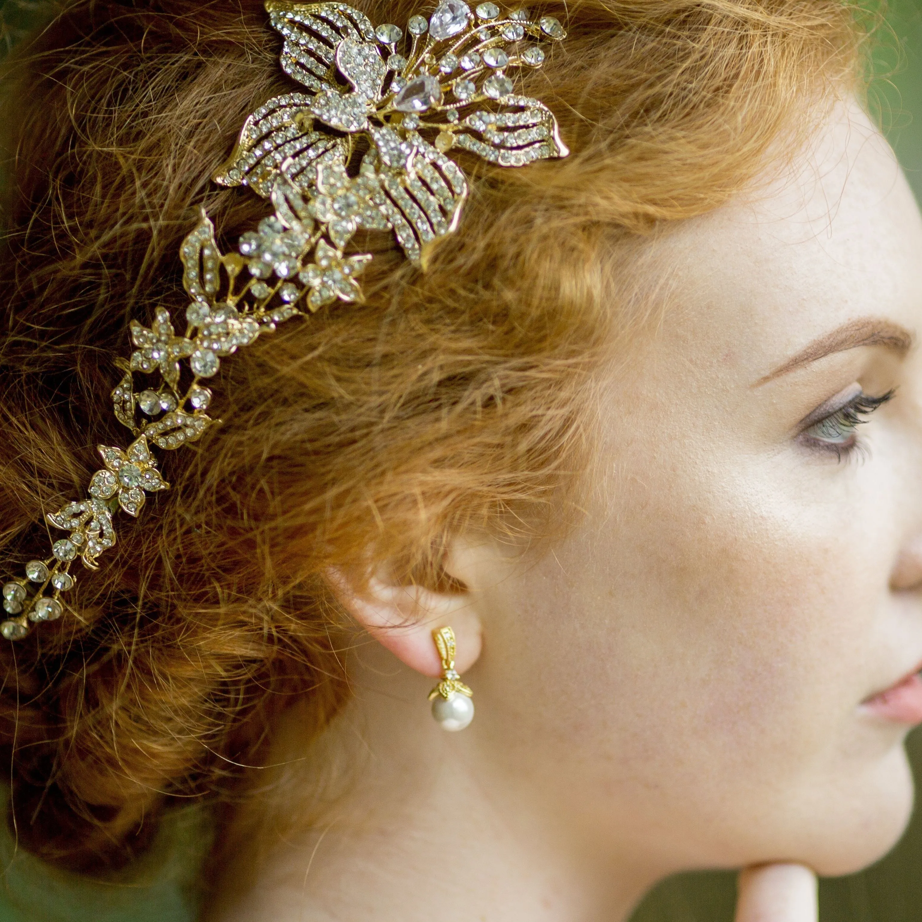 Ariel, Gold & Pearl Drop Earrings