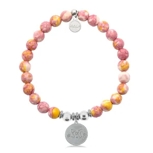 Cat Mom Charm with Lemonade Jade Charity Bracelet