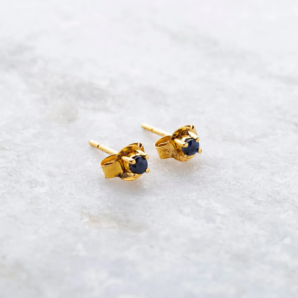 Chloe, Sapphire Studs 14k Gold