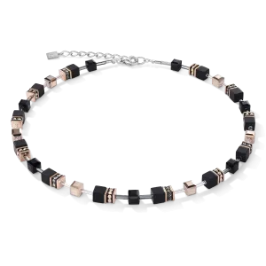 Coeur De Lion 4018N Necklace Onyx Black-Rose Gold