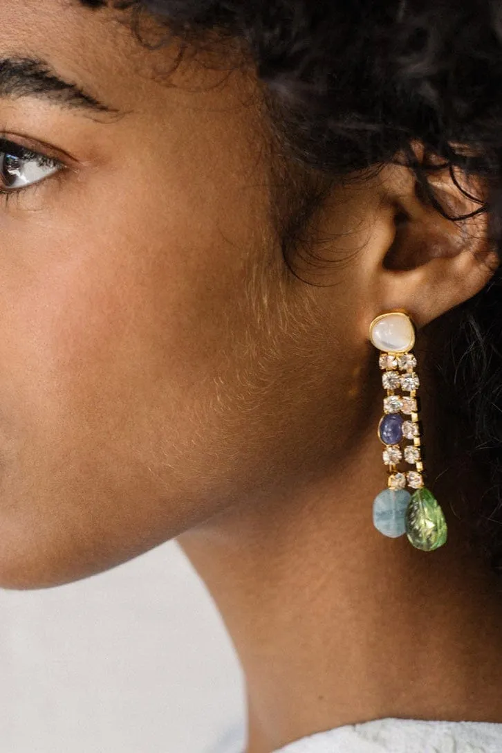 Crystal Orchid Earrings