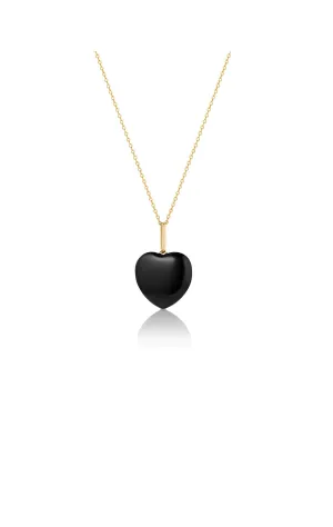 Gemma Onyx Heart Necklace