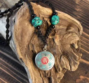 Hand Knotted Tibetan Om Necklace