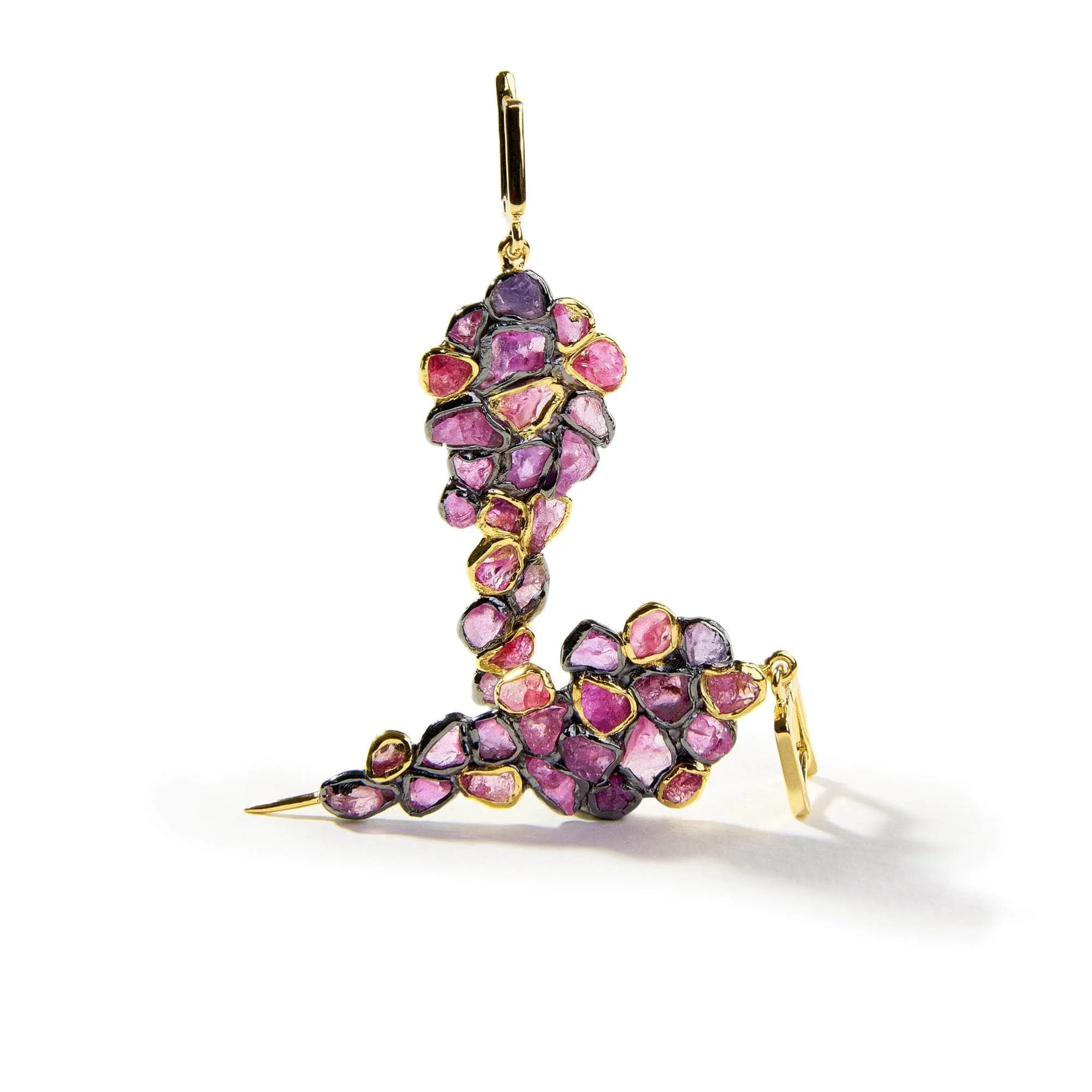 Lia Rough Pink Sapphire Earrings