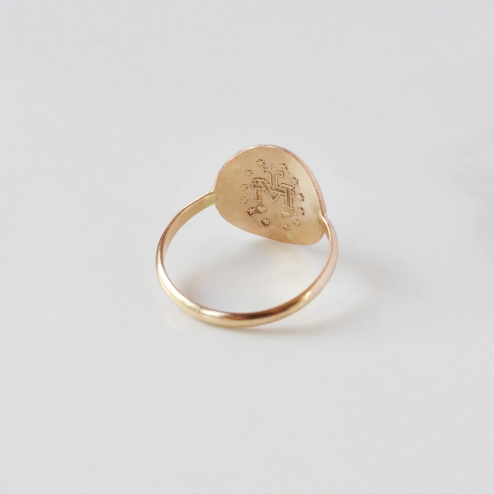 Mother Mary Coin Ring