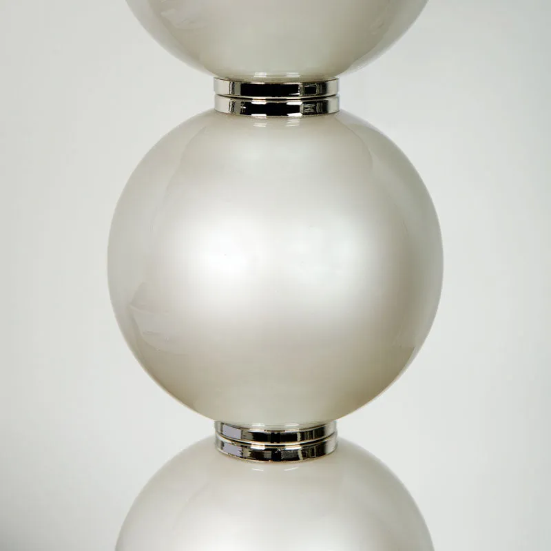 Opal Table Lamp With Grey Shade