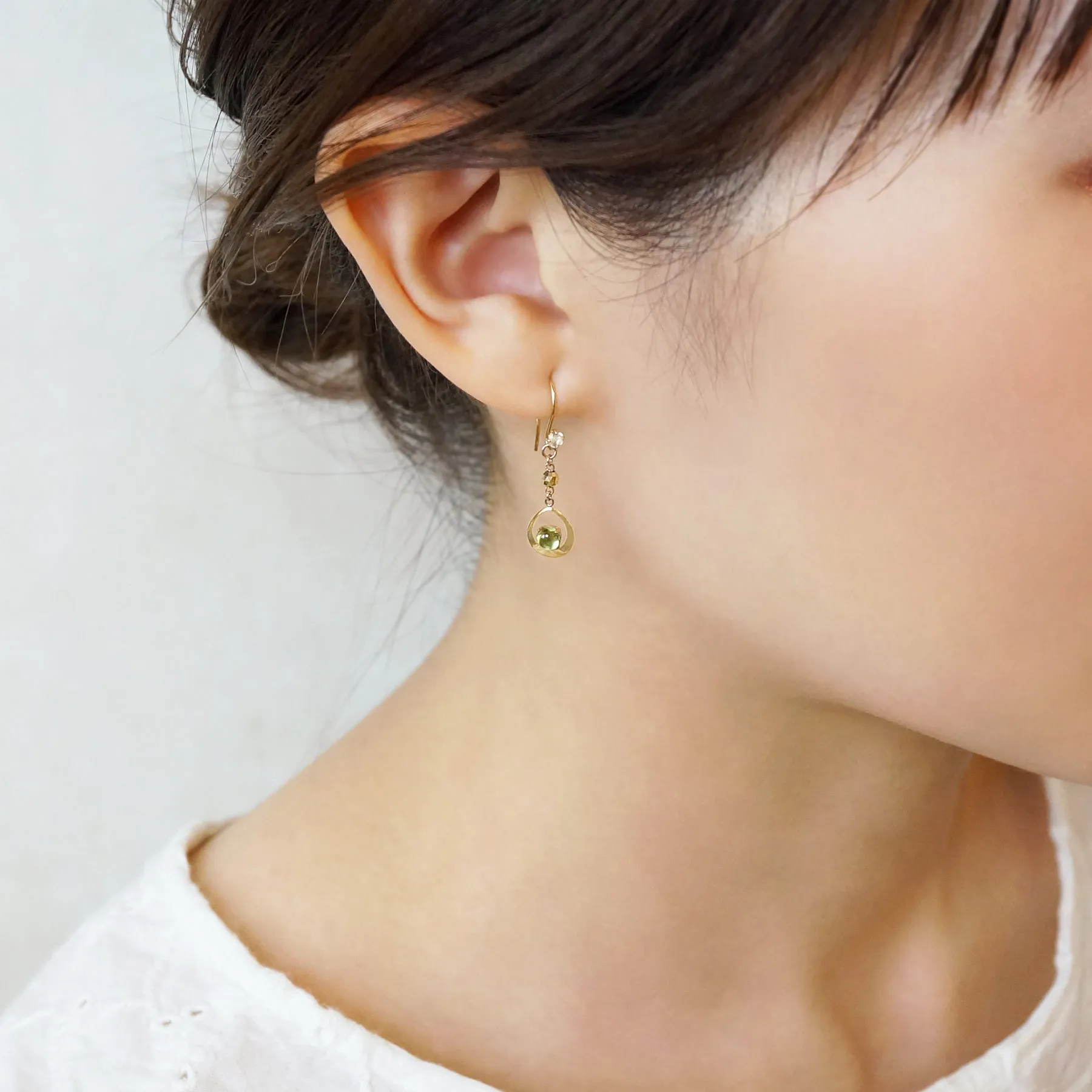 [Palette] 10K Yellow Gold Peridot Charms