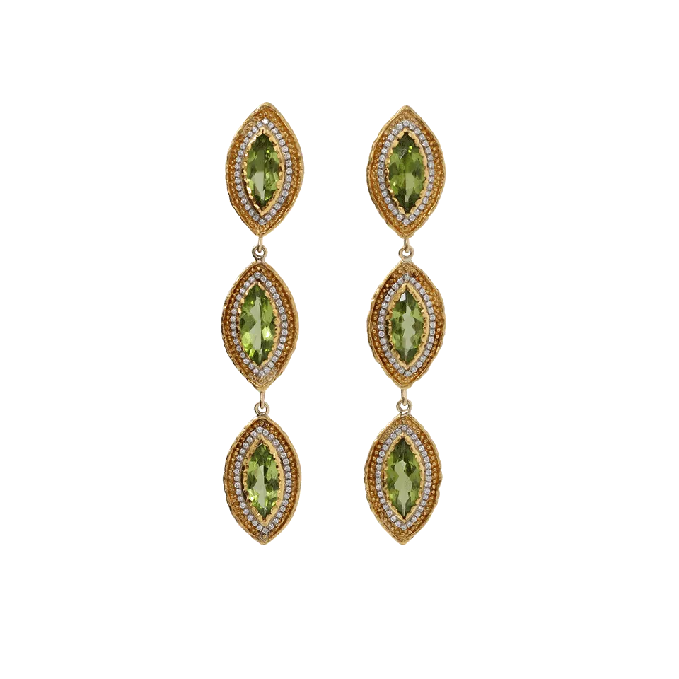 Peridot Marquis Earrings