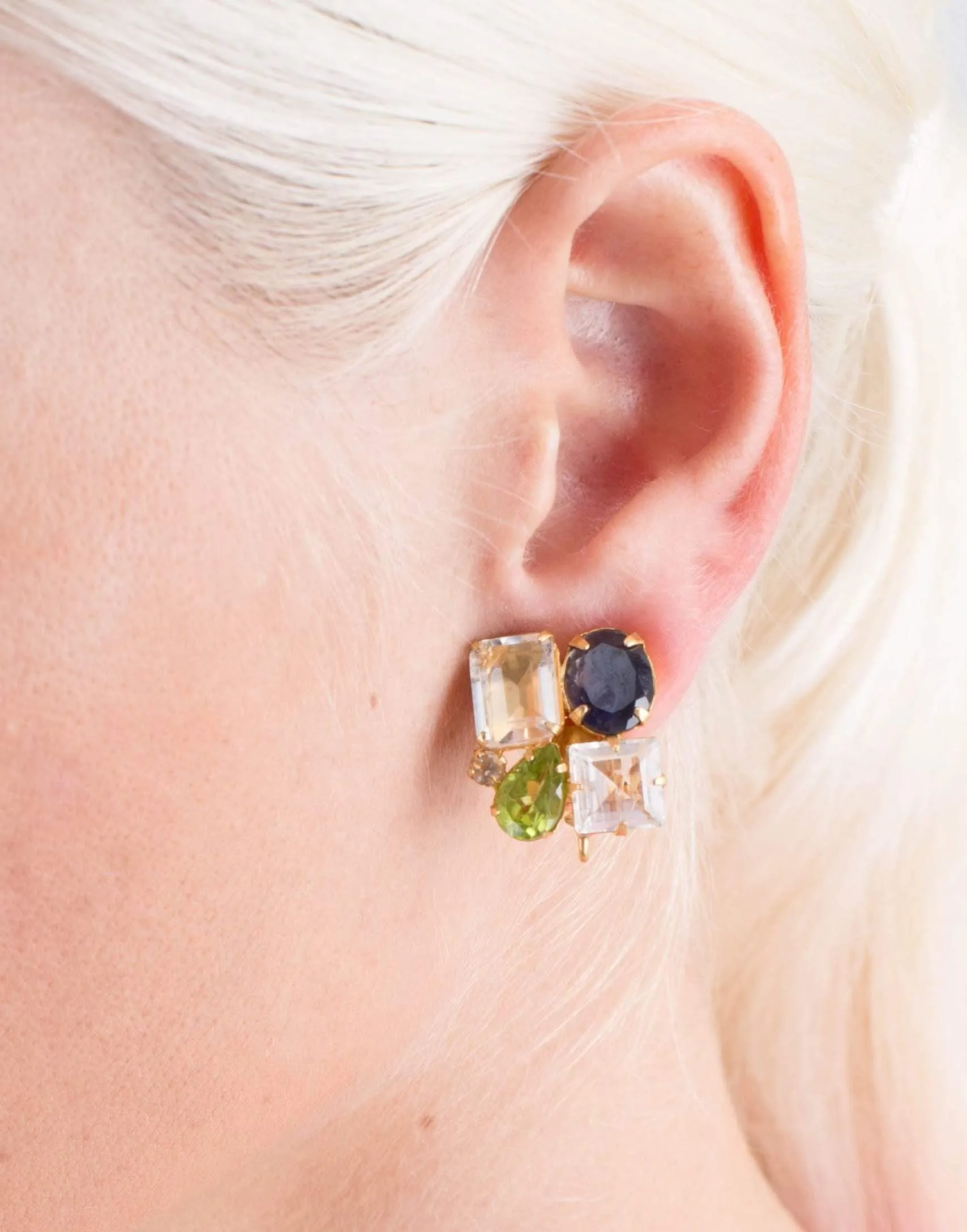 Peridot Quartz Earrings