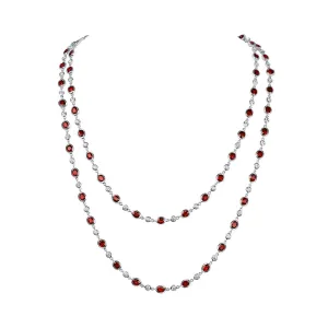 Ruby and Diamond by the Yard Necklace