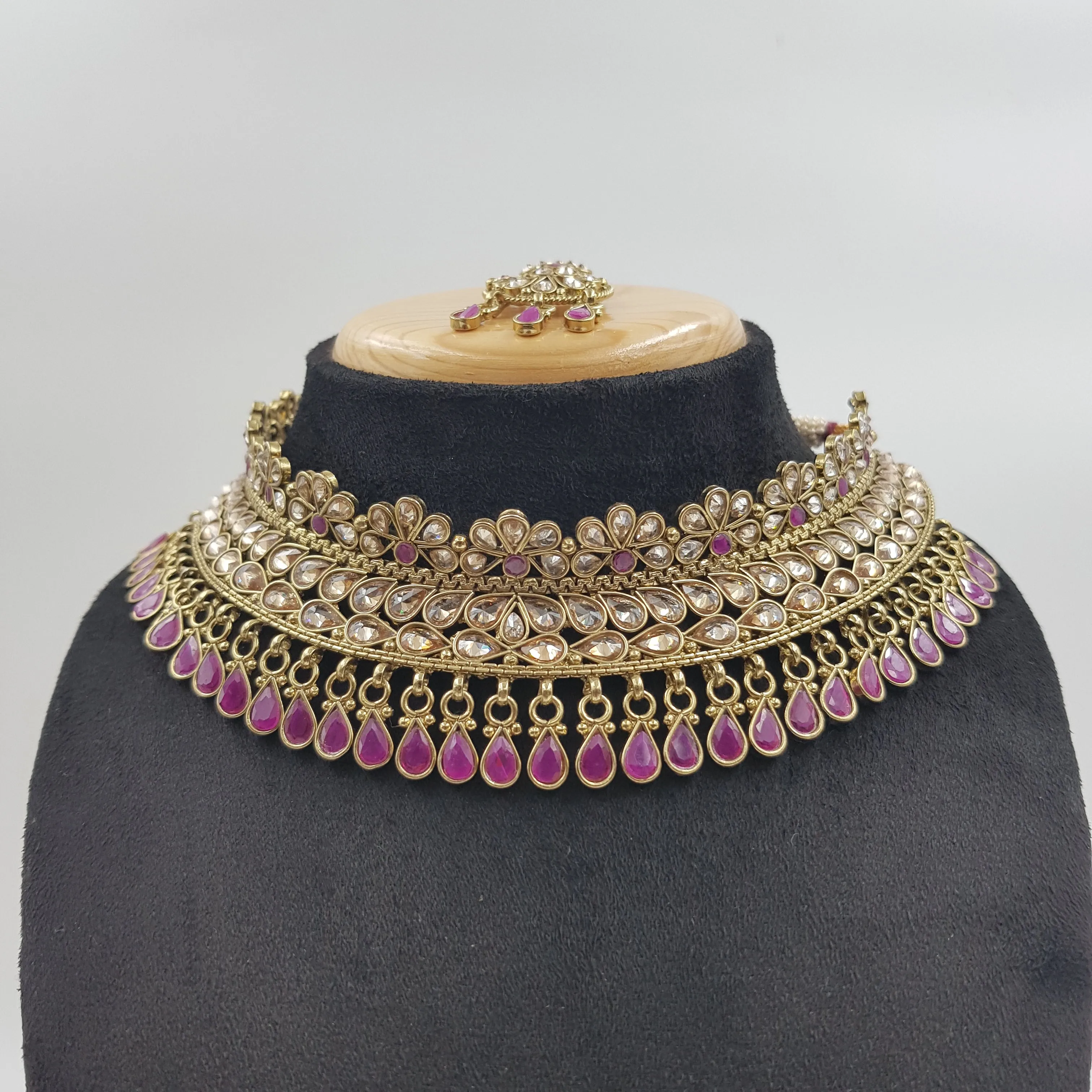 Ruby Antique Necklace Set 12688-9220