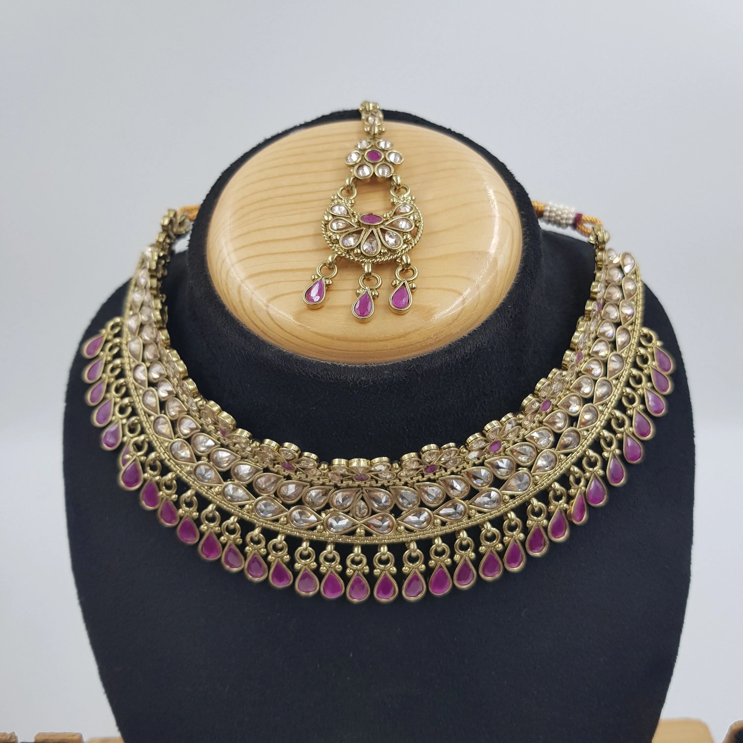 Ruby Antique Necklace Set 12688-9220
