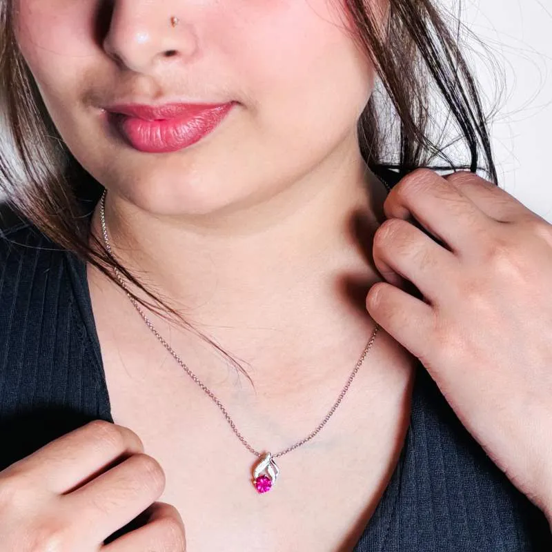 Ruby Blossom Necklace