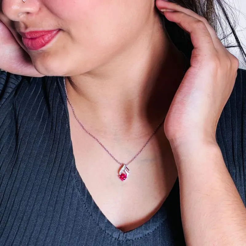 Ruby Blossom Necklace