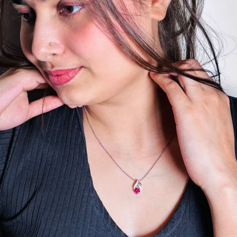 Ruby Blossom Necklace