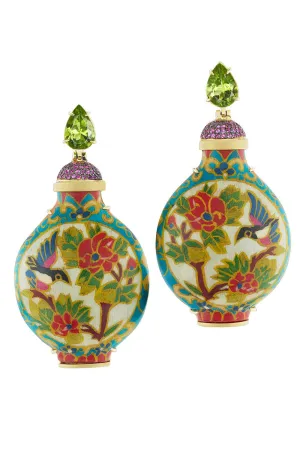 Snuff Bottle Marquetry Earrings