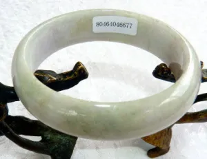 Soft Green with Lavender Hues Burmese Jadeite Bangle Bracelet Grade A 54 mm   Certificate (677)