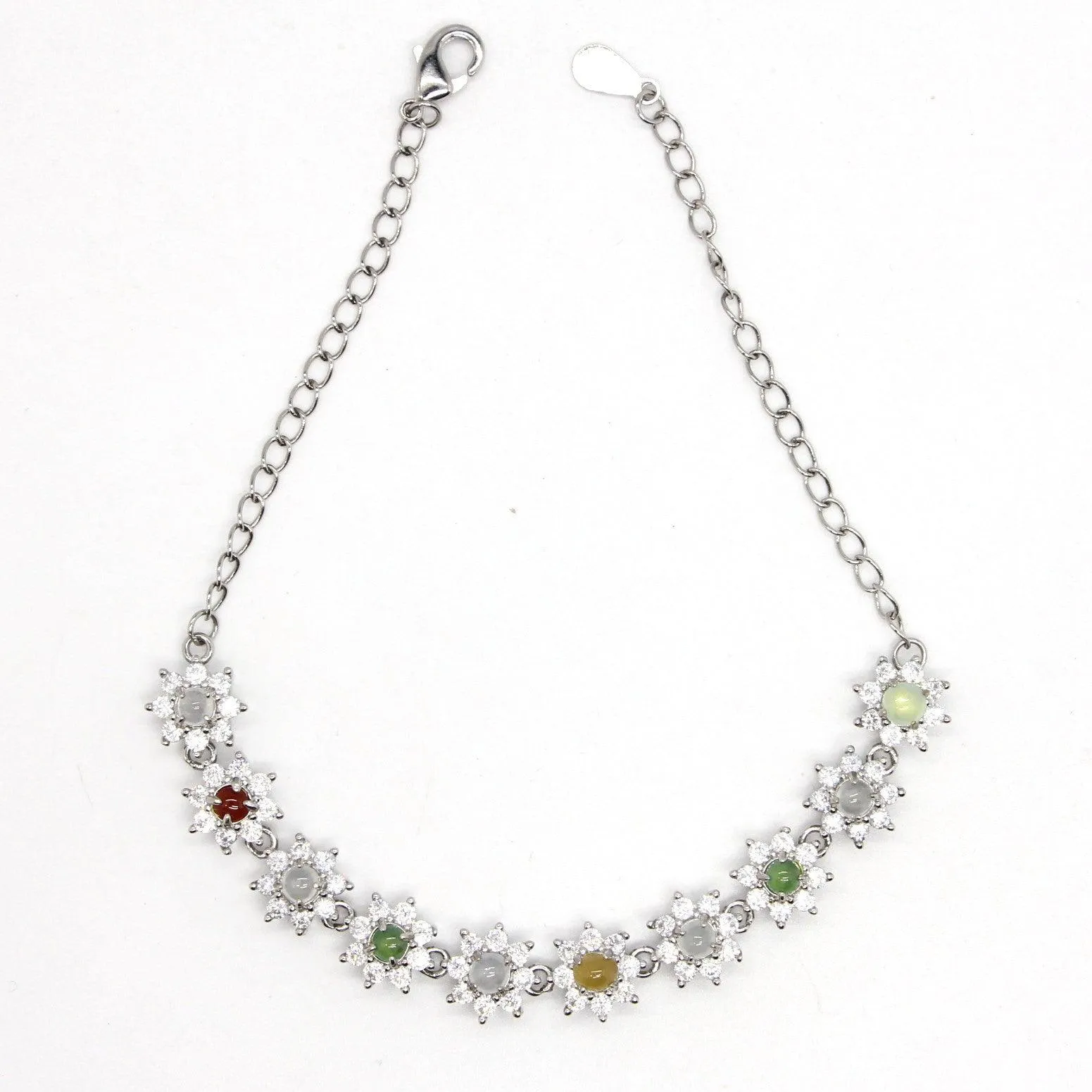 Type A Jadeite Jade Inlay Bracelet