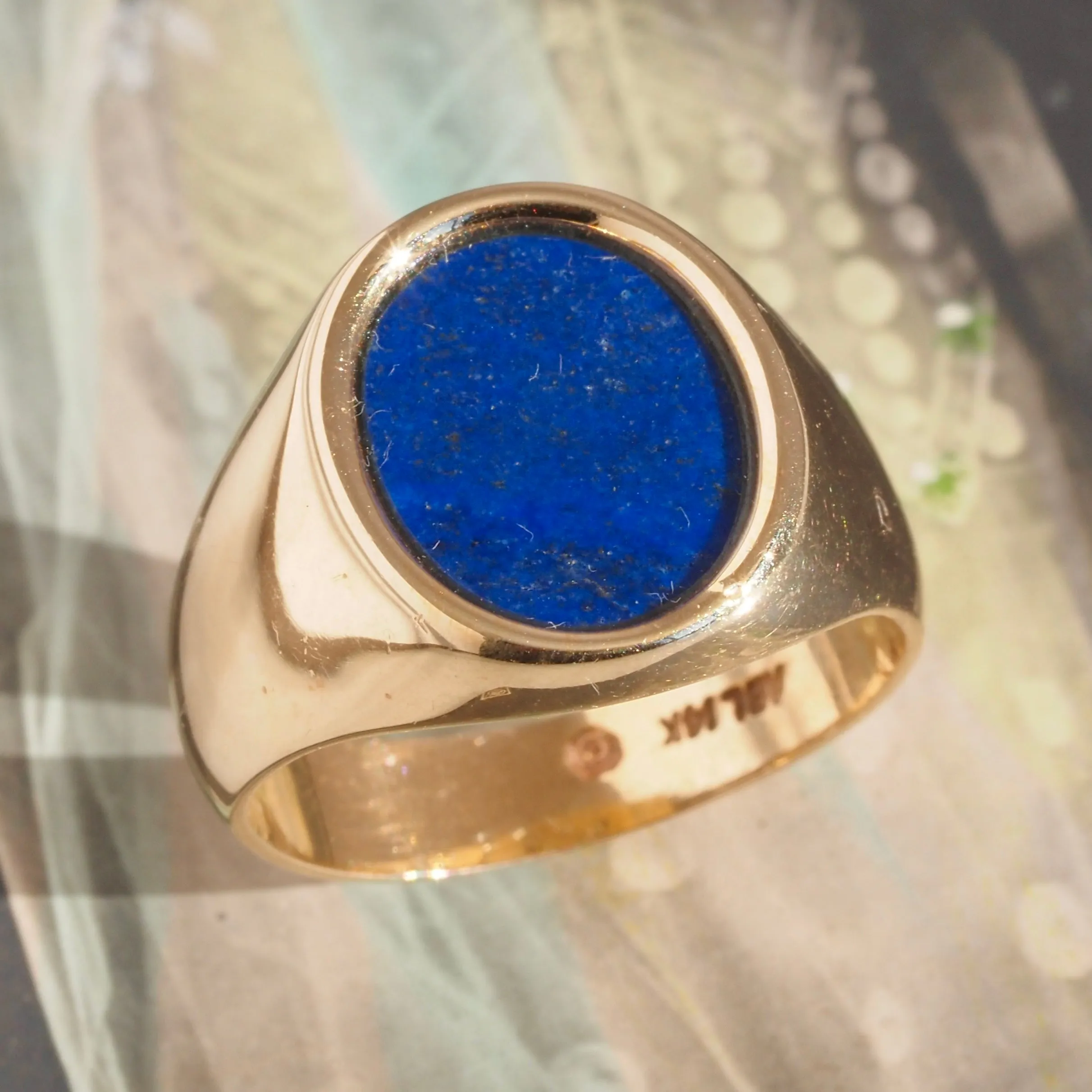 Vintage Lapis 14k Gold Signet Ring