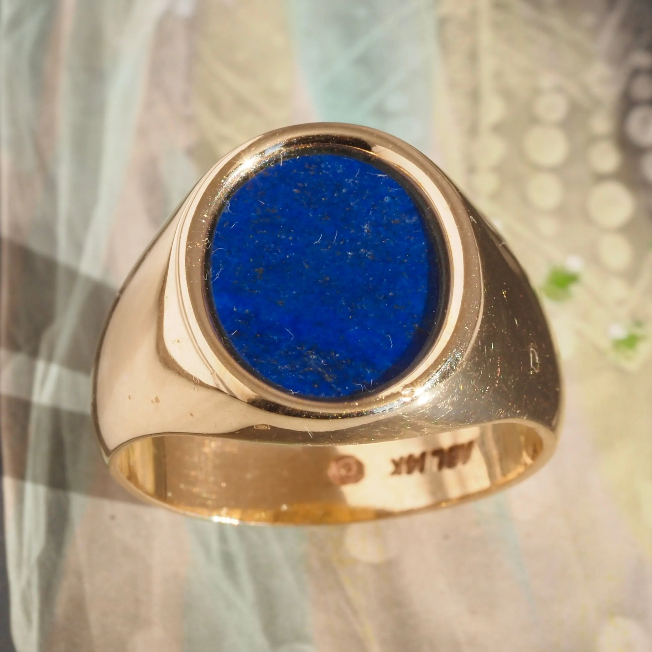 Vintage Lapis 14k Gold Signet Ring